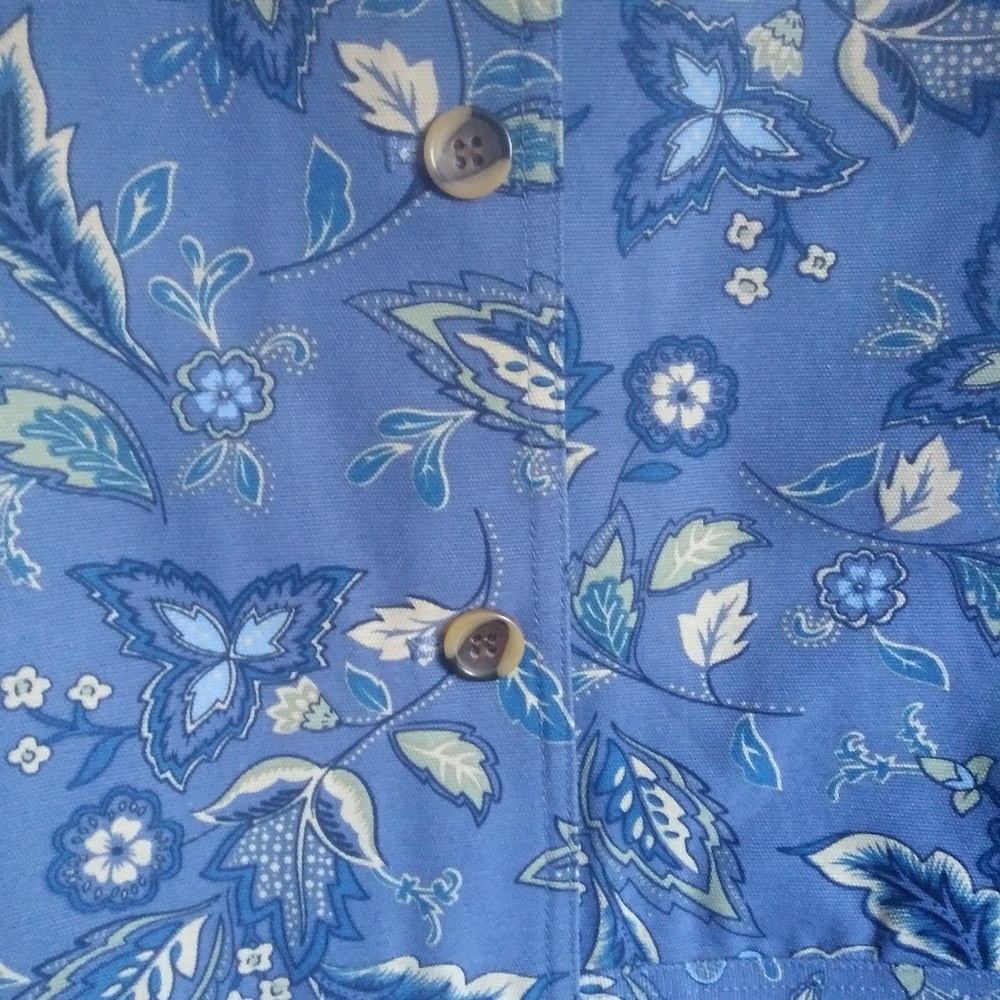 Appleseed's Button Down Jacket Top Floral Size L - image 3